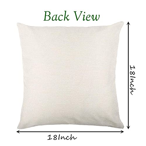 Ruke Highland Cow Throw Pillow Cover，18 X 18 Inch Cow Linen Decorative Cushion Home Decoration Throw Pillow Covers For Sofa Car Bedroom (18 X 18 Inch) #TOP1