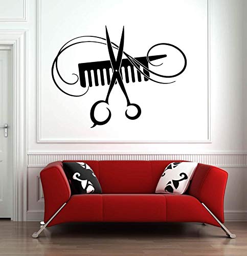 ARWY® Hair Salon Wall Window Decal Sticker Hair Stylist Hair Tools Scissors Barber Shop Beauty Salon