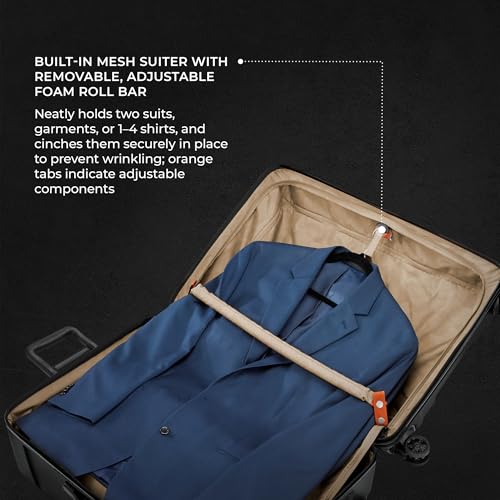 Image of Briggs & Riley 30 inch Large Spinner - Checked Luggage for Travel, Suitcases with Wheels, Hardside Rolling Bag for Men & Women, Self-Repairing Zipper - Torq Collection, Stealth Black