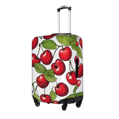 Lovely Sweet Red Cherry 3 Print Personalized Travel Luggage Cover With Zipper, Elastic Luggage Cover,For Daily Use2