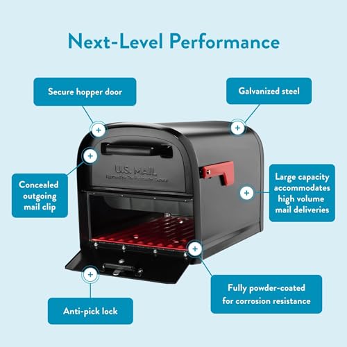 Architectural Mailboxes 6300B-10 Oasis 360 Locking Parcel Mailbox, Extra Large, Black, 6300B-10 - Thumbnail 4