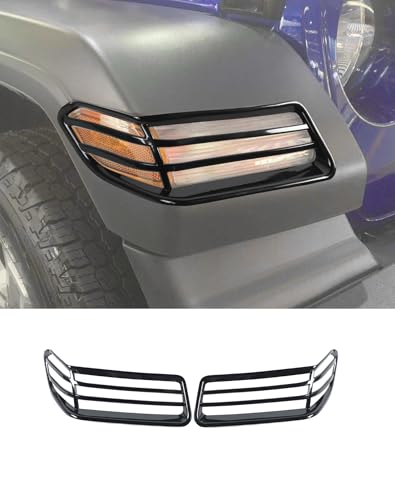 DSWSQ Turn Signal Light Cover for 2018-2024 Jeep Wrangler JL/JT Front Side Turn Light Eyebrow Light Cover Trim Frame Exterior Decor Accessories, Black (Fit for Sport,Sport S)