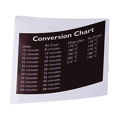 WAITLOVER New Magnetic Sticker Air Fryer Cooking Time Chart Kitchen Conversion Chart Quick Accessories Air Reference Guide Fryer Must-Have Cover