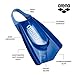 Arena Unisex Adult Powerfin Pro II Swim Training Fins Men and Women Silicone Short Blade Flippers Left/Right Customized, Blue, Size 9.5-10.5