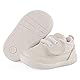 LACOFIA Baby Mädchen Lauflernschuhe rutschfeste Gummisohle Erste Sneaker Krabbelschuhe Weiß/Rosa 18(Herstellergröße:16)