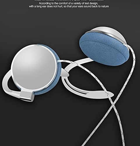 PUTOAHAO 3.5mm Jack Plug Wired Headphones,HiFi Stereo Wired Slim Clip on Earphones,Earphones Wired on Ear,Headphones Wired on Ear,Kids Wired Earphones,Wired Earbuds with Microphone,Volume Control