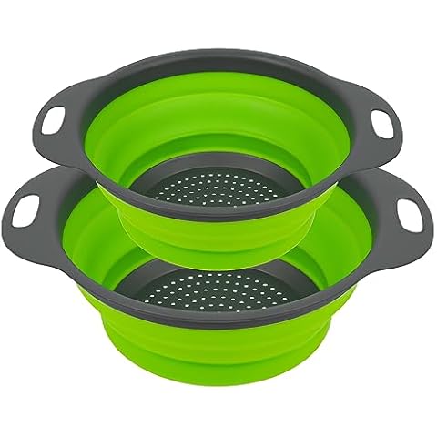 AUAUY Collapsible Colander Set with Handles Cover