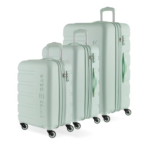 Image of SwissGear 7366, Clearly Aqua, 3-Piece Set (19 /23 /27), Signature Hardside Expandable Luggage With Spinner Wheels
