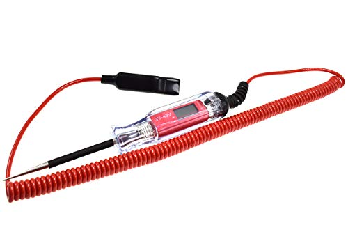 3-48V Digital Lcd Circuit Tester, Heavy Duty 3-48V Backlit Digital Lcd Circuit Tester For Car Truck Low Voltage & Light Test, Automotive Circuit Tester With 140 Inch Extended Spring Wire #TOP2