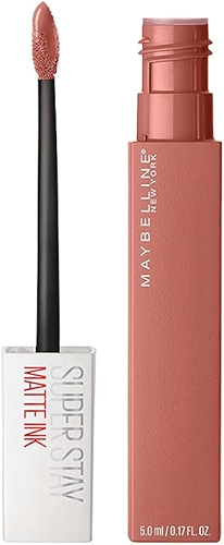 Maybelline SuperStay Matte Ink Batom Líquido Matte Longa Duração 16H com Aplicador Preciso, Não Transfere e Cor Intensa, Acabamento Matte Confortável, Cor 65 Seductress Nude Bege, 5ml
