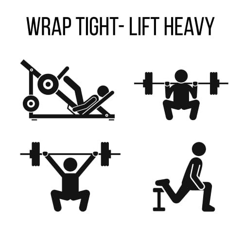 Image of Muscleape Knee Wraps | SuperFabric Support Straps for Squats, Leg Press & Powerlifting| Adjustable Compression for Men & Women | Heavy Duty Gym Knee Support for Superb Workouts. (Red)