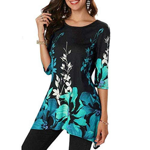 Preisvergleich Produktbild Damenmode Kurzarm T-Shirt Blumendruck Casual Top