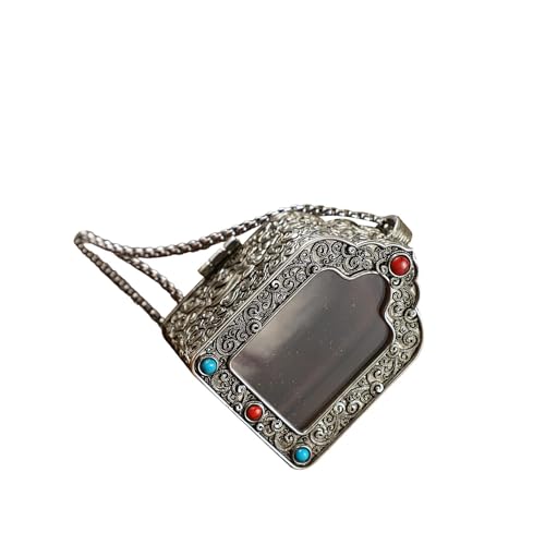 Caja Gawu colgante tibetano para protección amuleto budista de plata