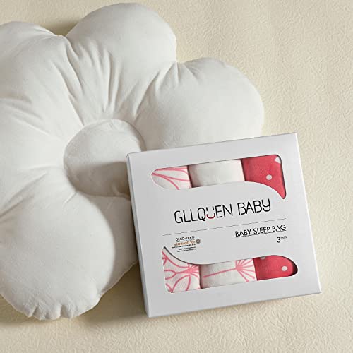 Gllquen Baby Organic Swaddles 0-3 Months - Newborn Swaddle Sleep Sacks, Swaddle Blankets For Baby Girls - 3 Pack Swaddling Wrap Set Sleeping Bag For Newborn, Infant, Premie (Small/Medium) #TOP7