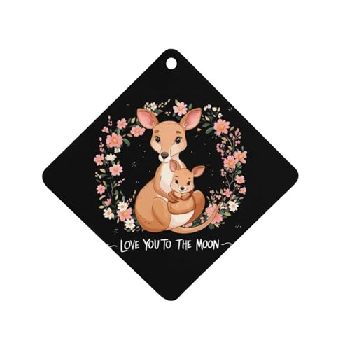 Kangarooes Car Air Freshener Hanging Aromatherapy Tablets for Car Accessories Rhombus