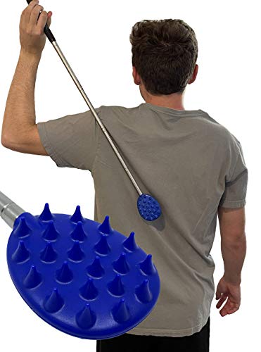 BIG STICK -Cactus Back Scratcher On a BIG Stick -extendable- A size up from our popular stick- Back-Neck-Head-beard-body-Pets- 22 Spikes/side -Aggressive or Mild- ABS Plastic -10" compact to 29â€extend