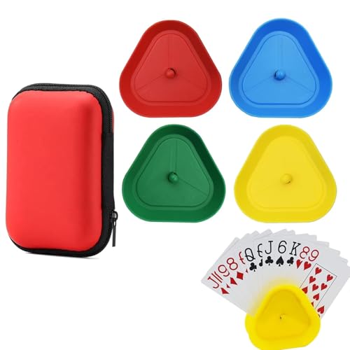WNXBFO 5 Pcs Playing Card Holder Set Playing Card Storage Set Playing Card Holder Card Game Holder for Cards Game Poker Parties Family Card Game Nights