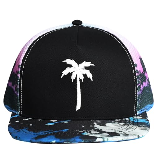 Image of EDTREK Adventure Snapback Hat - Surf Hat - Beach Hat - Hiking Trucker Hat - Flying High Hat