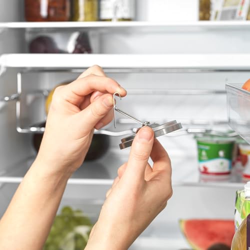 Salter 517 SSCR Fridge Thermometer – Stainless Steel Large Dial Temperature Gauge, Waterproof Freezer Thermometer, Easy Read, Hang Up Or Stand, Temp. Range -30 To 30°C, Safe Food Zones Markers - 7