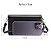 nuoku Women Small Crossbody Bag Cellphone Purse Wallet with RFID Card Slots 2 Straps Wristlet, A- Black