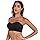 Curyon Women's Non-Slip Silicone Bandeau Bra Removable Cups Wireless & 2-Way Straps Seamless Comfort Black L