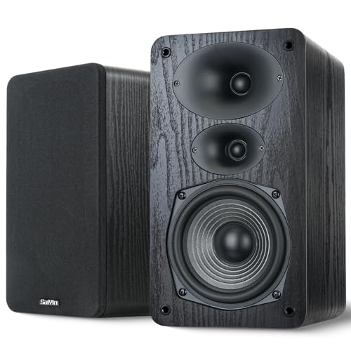 Image of Saiyin 3-Way Passive Bookshelf Speakers 5.25inch Woofer