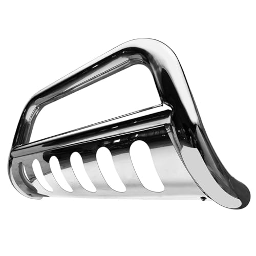 TAC Bull Bar Compatible with 2007-2021 Toyota Tundra Pickup Truck / 2008-2022 Toyota Sequoia SUV 3” Stainless Steel Front Bumper Guard Grille Guard Brush Push Guard Off Road Exterior Accessories