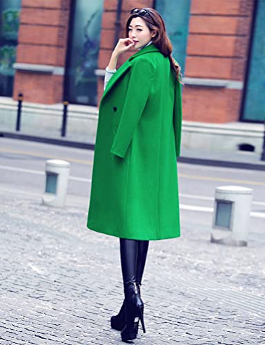 IDEALSANXUN Long Wool Coats for Women Fall Winter Coats Wool Jacket Peacoat3