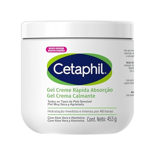 Gel Creme Hidratante Corporal para Pele Sensível Cetaphil 453g - Hidratação 48h com Aloe V... Gel Creme Hidratante Corporal para Pele Sensível Cetaphil 453g - Hidratação 48h com Aloe V...
