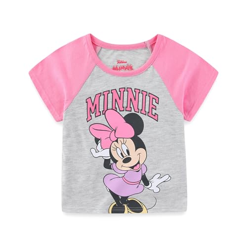 Image of Disney Princess Frozen Minnie Mouse Girls Short Sleeve T-Shirt and French Terry Shorts Set for Toddlers to Big Kids