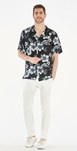 Image of Hawaii Hangover Family Matching Hawaiian Clothes, Midnight Bloom | Family matching Hawaiian outfits, Midnight Bloom, lightweight rayon, machine washable, tropical floral print, luaus, cruises