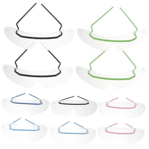 WEKADRIN 10 pezzi Occhiali Protettivi Usa e Getta Maschera Occhi Antivento Anti- Trasparente e Resistente per Uomo e Donna Protezione e Campo Visivo Chiaro
