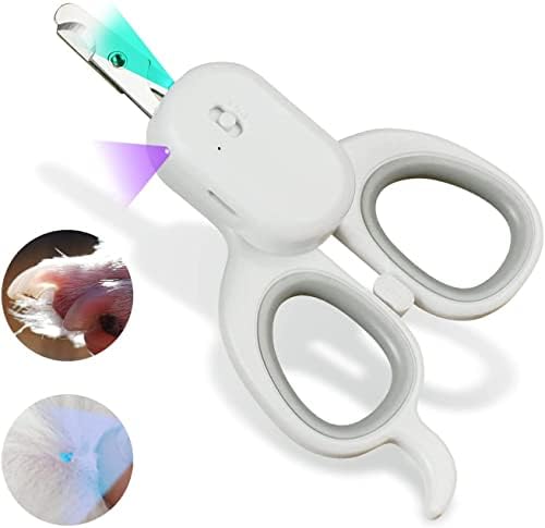 PAKEWAY Pet Nail Clippers for Cat Dog Pet Nail Trimmers with LED & -U-V- Light, Professional Claw Trimmer with Safety Guard to Avoid Over Cutting, Pet Grooming Clippers Tools PAKEWAY Pet Nail Clippers for Cat Dog Pet Nail Trimmers with LED & -U-V- Light, Professional Claw Trimmer with Safety Guard to Avoid Over Cutting, Pet Grooming Clippers Tools
