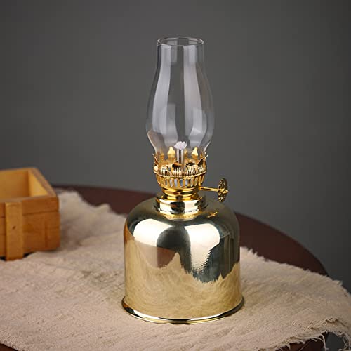 Mirror Kerosene Lamp Lantern - 7.28 In Glass Oil Table Lights For Home Lighting Decoration (Color : Gold) - Image 3