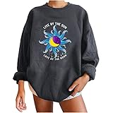 Live by The Sun Love by The Moon Graphic Shirts,Womens Oversized Sweatshirts Long Sleeve Y2k Tops...