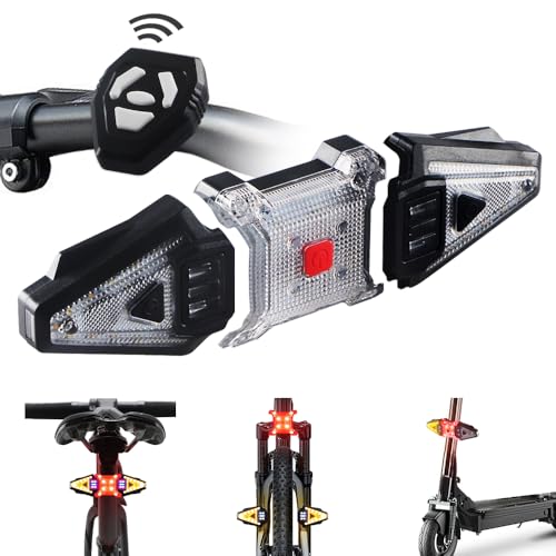 KaiDengZhe Split Bike Turn Signal, USB Rechargeable Bike Turn Signals with Tail Light, Bicycle Turn Signals with Flash Warning Light and Red Tail Light for Bicycle Electric Bike Scooter,