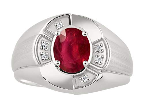 Bague rubis rouge cadeau d'anniversaire pierre de naissance juillet