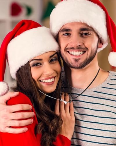 Jeka Anniversary Birthday Gift for Couple Boyfriend Gifts, Matching Promise Necklace for Him for Couples Stuff Engagement Funny Gifts for Girlfriend Husband Wife Her3