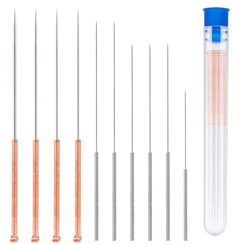 10Pcs No Clogger 3D Printer Tools Nozzle Cleaning Kit Needles Stainless Steel Nozzle Unclogger Welding Tip Cleaner Accessories for Drills (0.15 0.2 0.25 0.3 0.35 0.4 0.5 0.6 0.8 1.0mm)