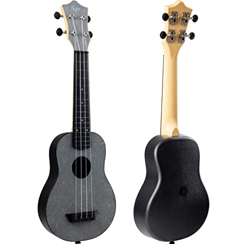 Ukelele soprano de viaje Flight TUS65 acústico ligero color plata