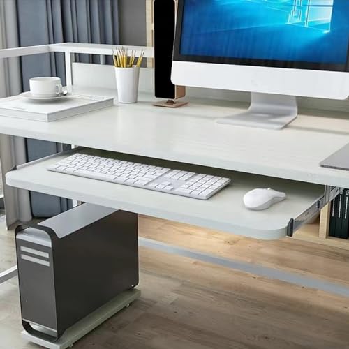 Regulowane składane biurko do domu i biura, ergonomiczna taca na klawiaturę, oszczędność miejsca, stolik komputerowy z myszką i klawiaturą, wszechstronne rozwiązanie do stacji roboczej