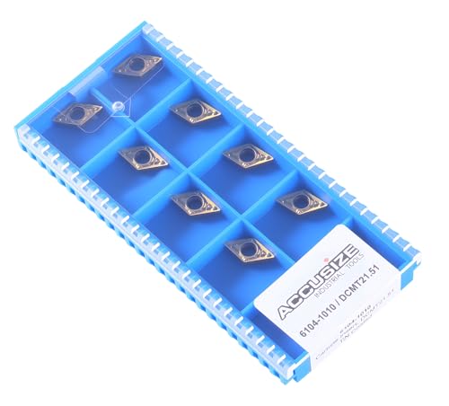 Dcmt21.51 carbure inserts revêtement TiN Accusizetools boite 10