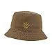 LexiuYibai Bucket Hat for Men Women Weed Machine Embroidered Washed Cotton Unisex Bucket Hats (Khaki,7 1/2)