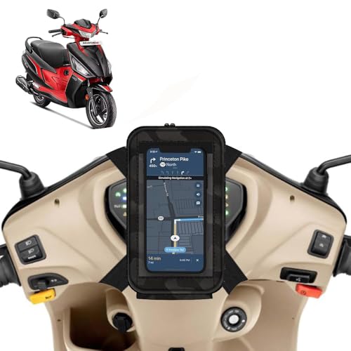 Image of Universal Mobile Holder /Stand /Mount Pouch for Scooters Scooty for Maestro Electric (Black