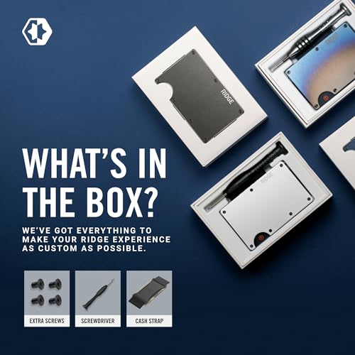 Ridge Wallet for Men - Slim Minimalist Compact Wallet and Card Holder, RFID Protected Front Pocket Wallets for Men with Integrated Cash Strap (Polar White)4