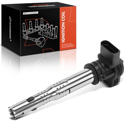 A-Premium Ignition Coil Compatible with Audi, Volkswagen & Lamborghini Vehicles - 2.0L 2.5L 4.2L - A3 2006-2013, A4 2005-2016, A5 A6 Q3 TT Quattro allroad Beetle Golf Jetta Passat Tiguan Eos Gallardo