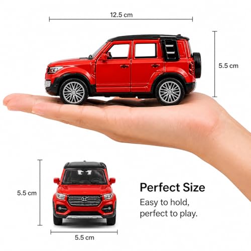 Image of Diecast Metal Car Toy for Kids 1:36 Scale Model | Pull Back Action with Light & Sound | Openable Doors | Alloy Model Car for Kids | Collectible Toy Car Gift for Boys & Adults