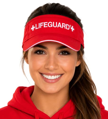 LIFEGUARD Official Adjustable Visor (Red/White)