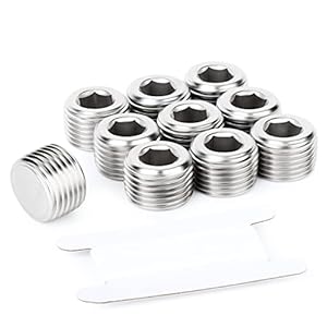 TAISHER 2 x Edelstahl-Rohrstopfen NPT-Außengewinde