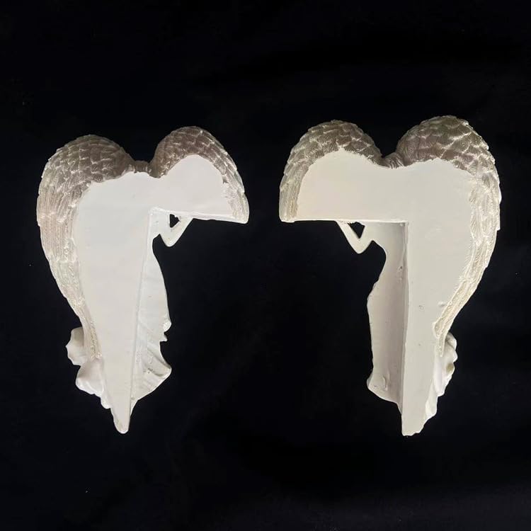 Miniatura 3 de HAOZAIKEJI Marco de puerta de ángel decoración Ángel con alas escultura puerta ornamento de pared resina Cristo ángulo artesanía marco esquina